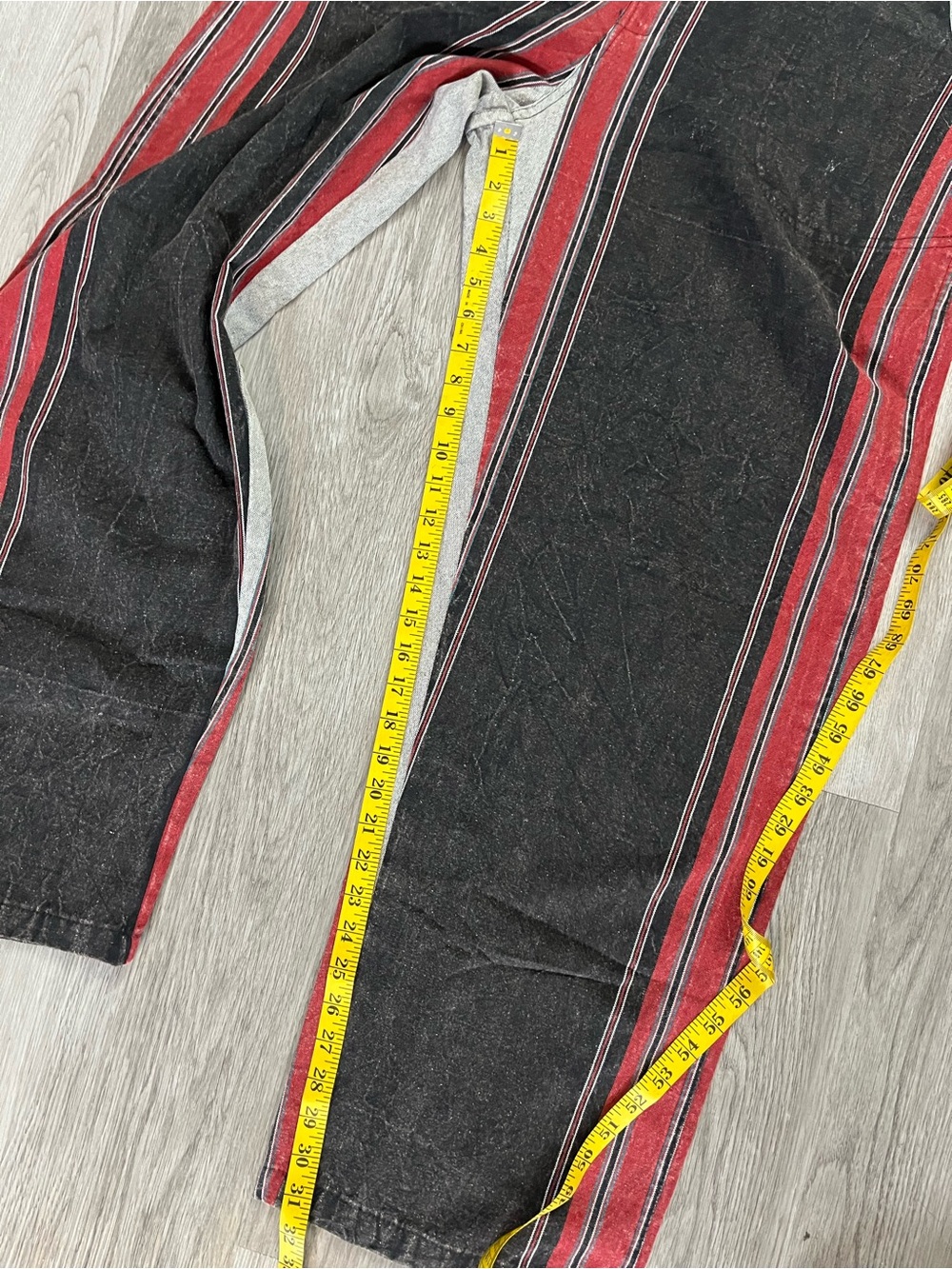 223–NWT Striped Brown Multi-Color Cotton Overalls - Picture 4 of 4